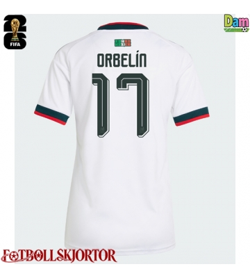 Mexiko Orbelin Pineda #17 Bortatröja Dam VM 2026 Kortärmad